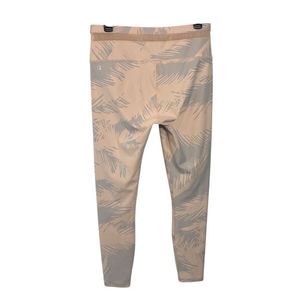 Fabletics Powerhold Darby peach/gray palm pattern 7/8 leggings - L - Picture 4 of 9